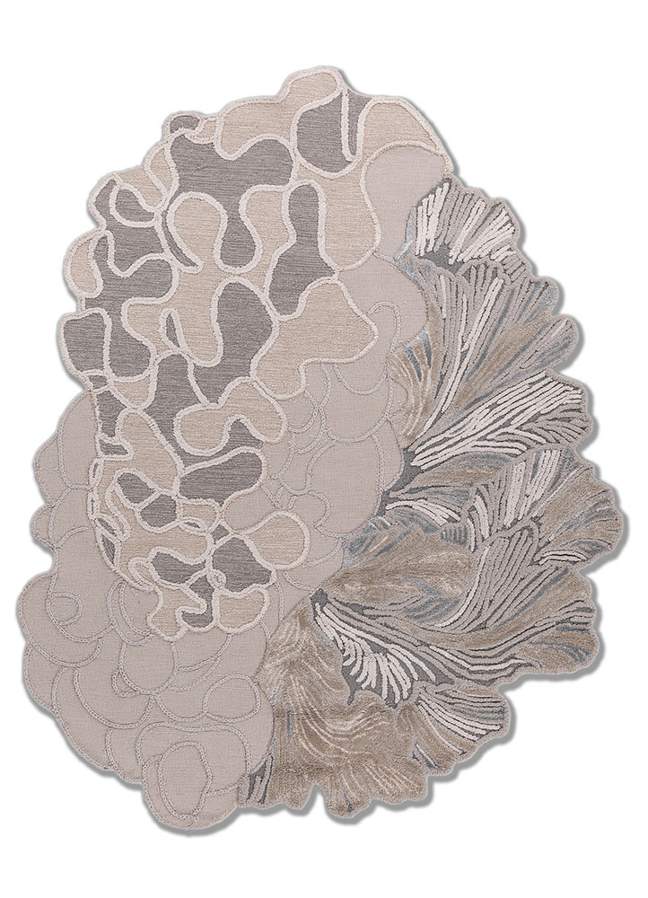 aurelia ivory wool and viscose hand tufted Rug - HeadShot