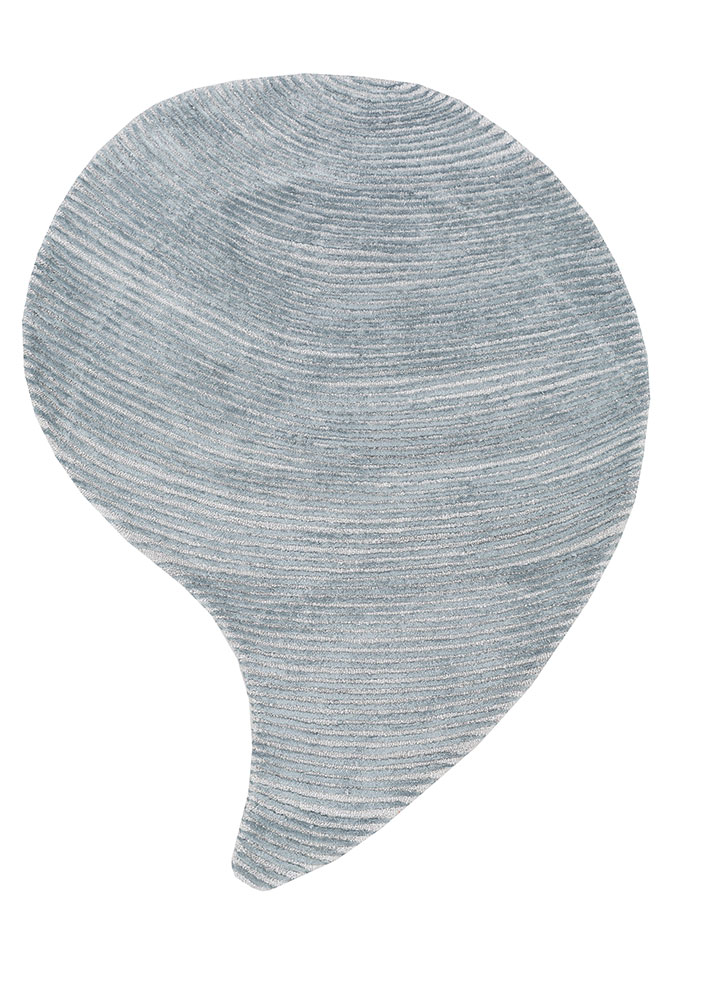 cera grey and black wool and viscose hand tufted Rug - HeadShot
