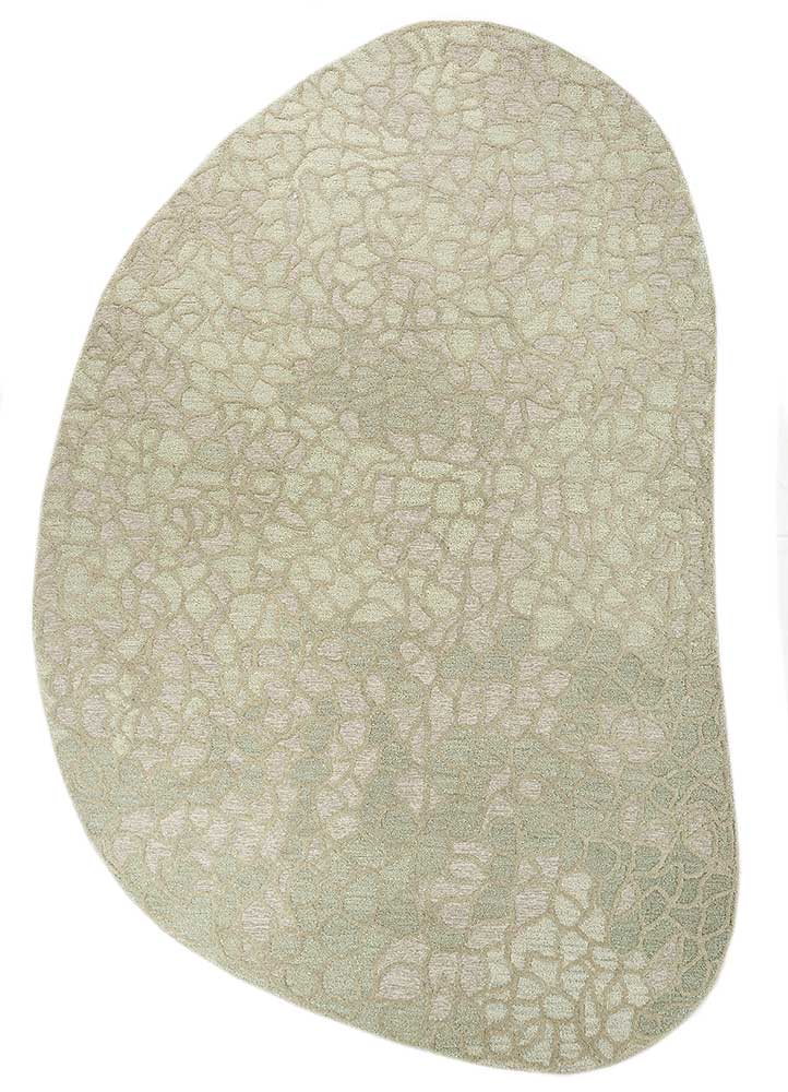 caliedo green polyester hand tufted Rug - HeadShot
