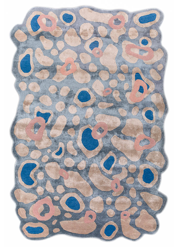 confetti ivory wool and viscose hand tufted Rug - HeadShot