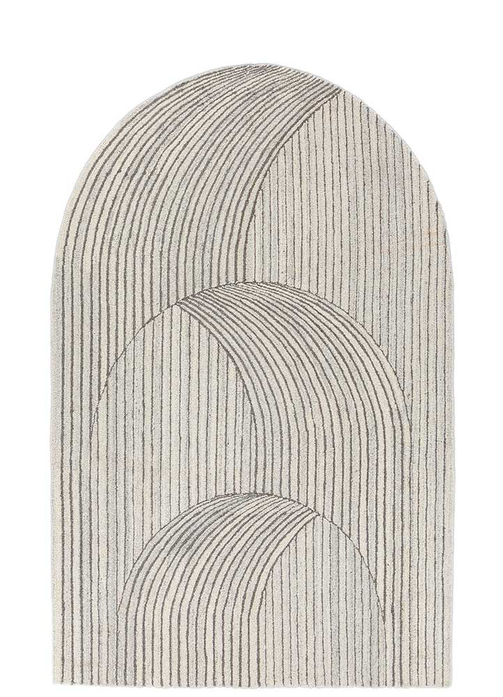 pathways ivory wool and viscose hand tufted Rug - HeadShot