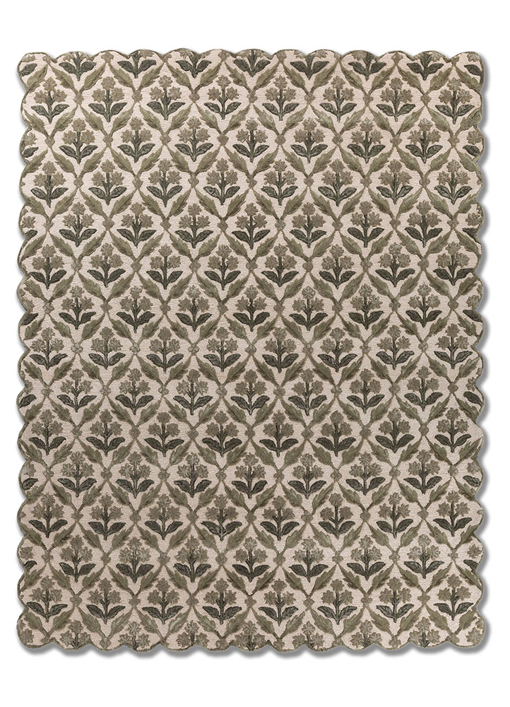 aurelia ivory wool and viscose hand tufted Rug - HeadShot