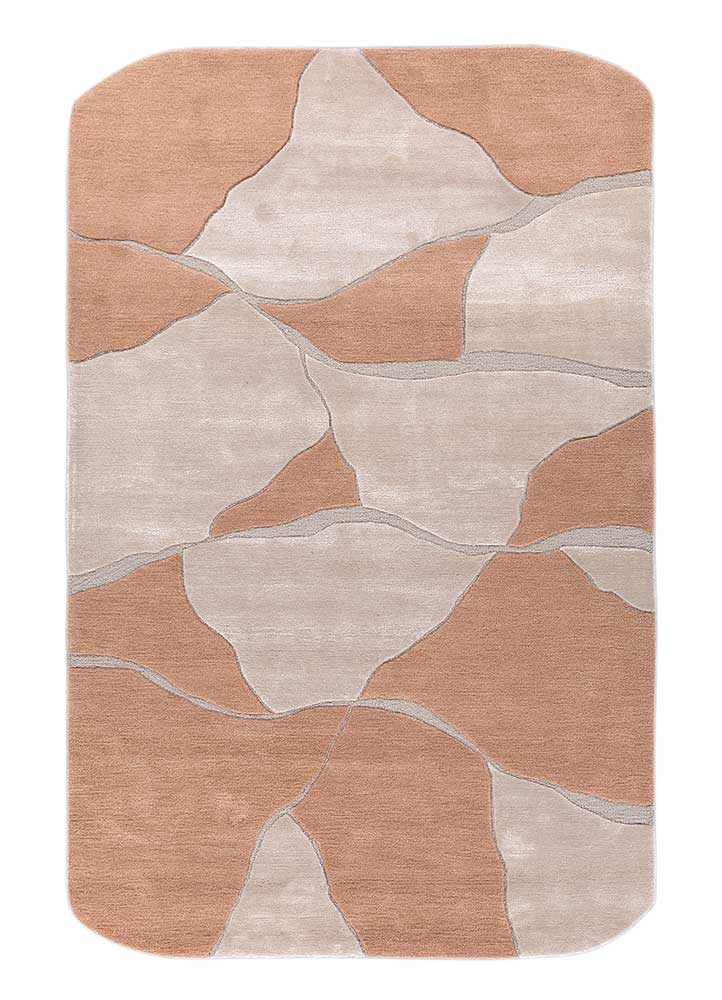 come around ivory wool and viscose hand tufted Rug - HeadShot