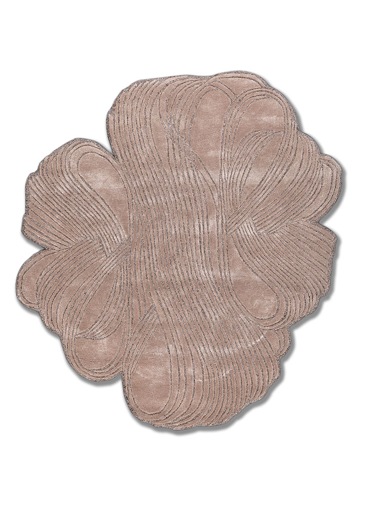 infini ivory viscose hand tufted Rug - HeadShot
