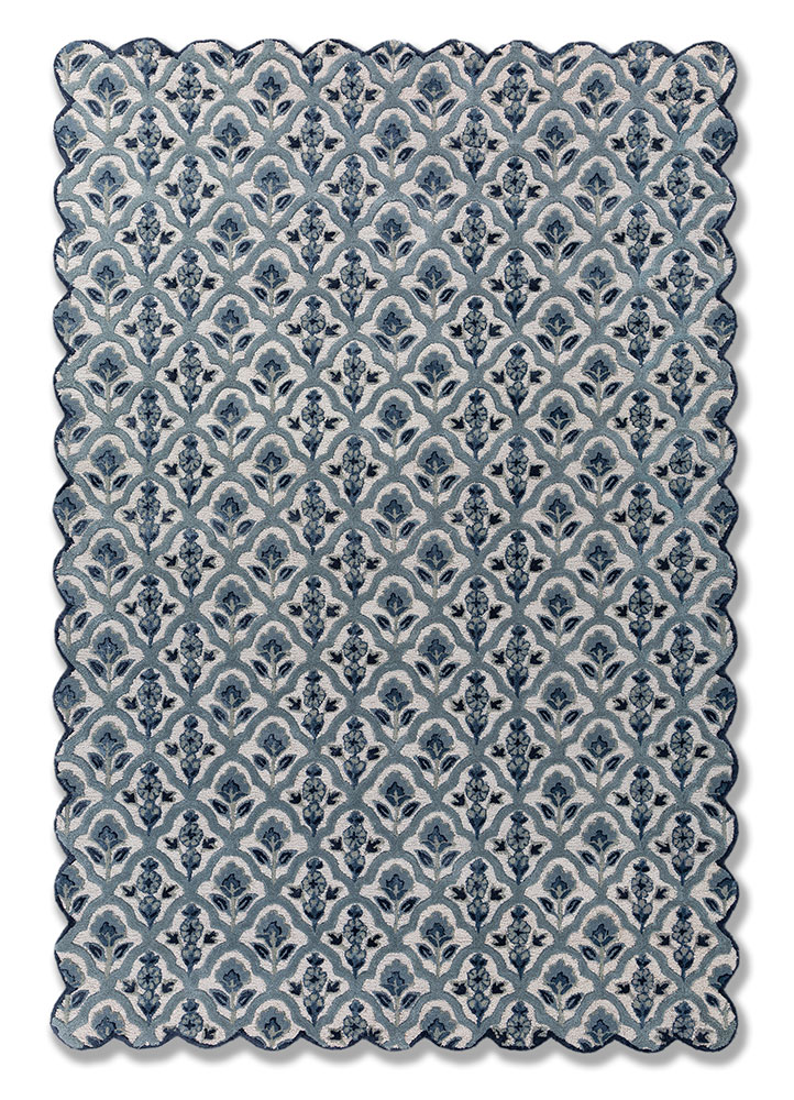 aurelia grey and black wool and viscose hand tufted Rug - HeadShot