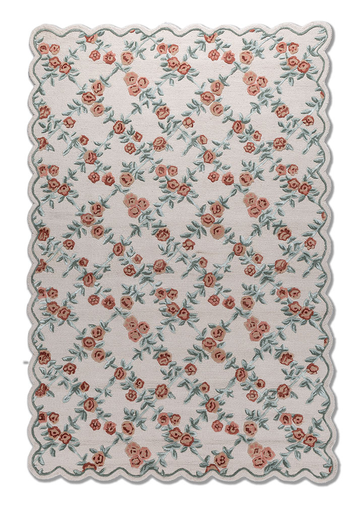 aurelia ivory wool and viscose hand tufted Rug - HeadShot