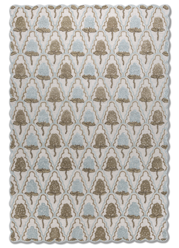 confetti ivory wool and viscose hand tufted Rug - HeadShot