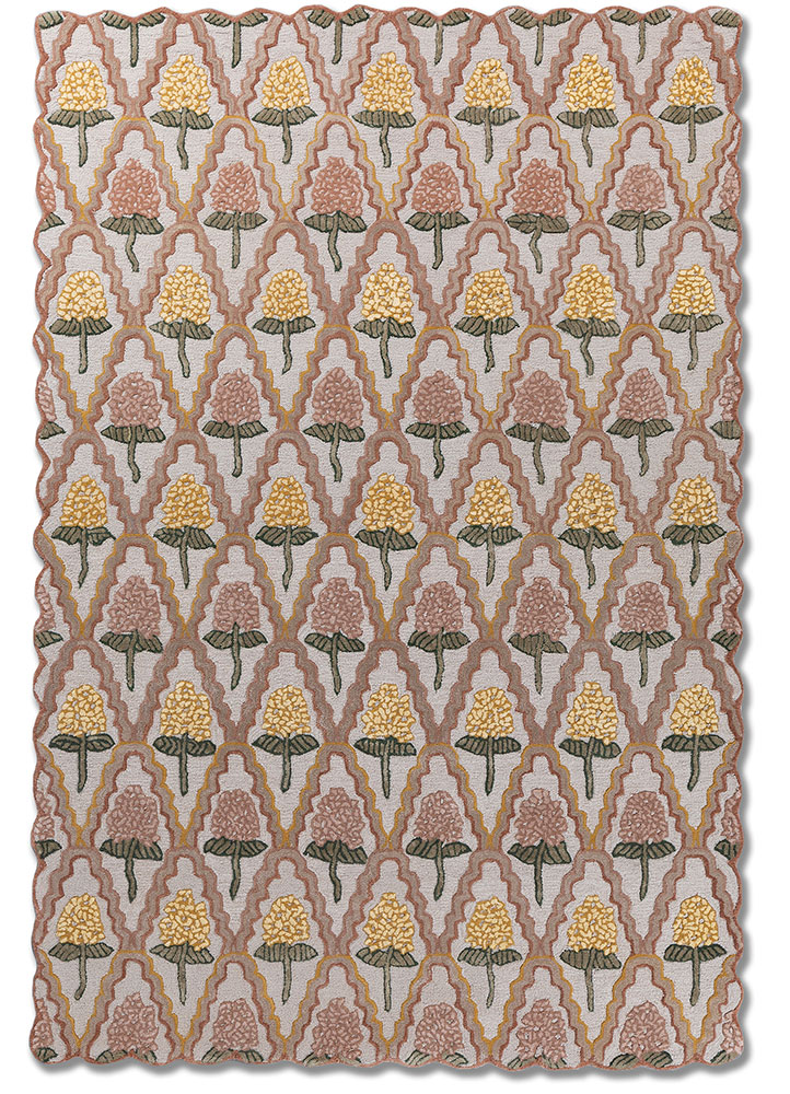 confetti ivory wool and viscose hand tufted Rug - HeadShot