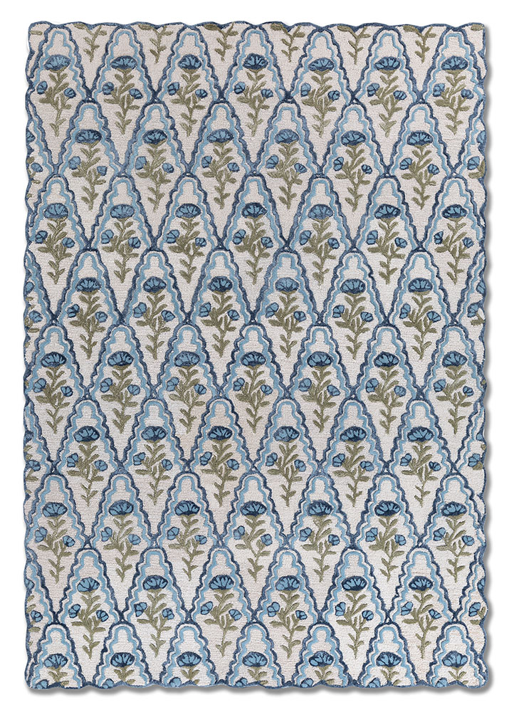 aurelia ivory wool and viscose hand tufted Rug - HeadShot