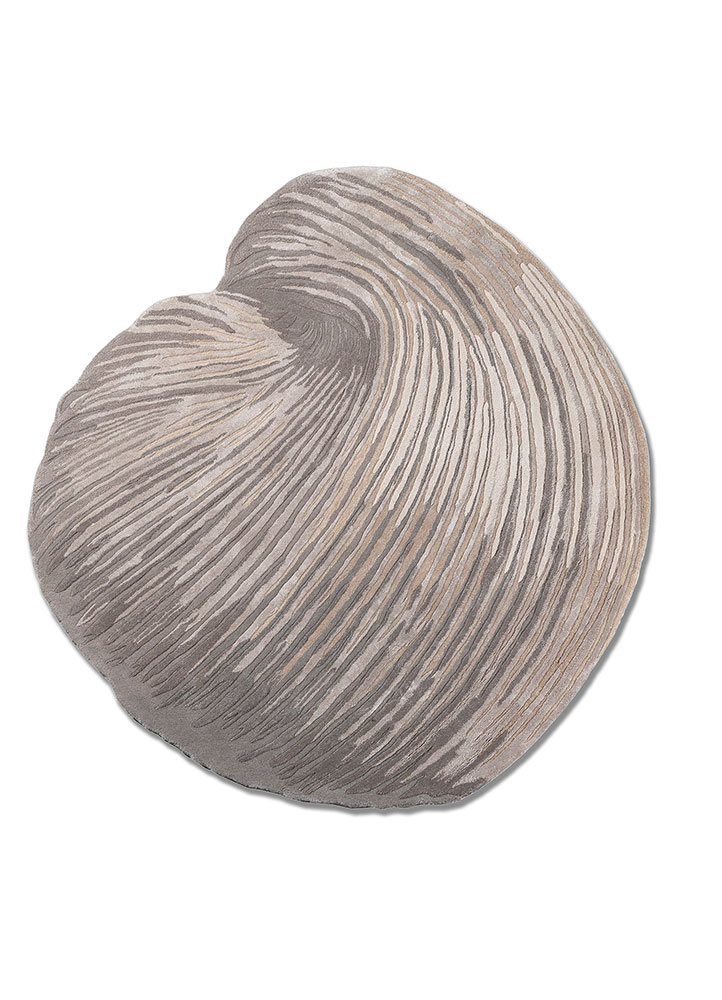 infini grey and black wool and viscose hand tufted Rug - HeadShot