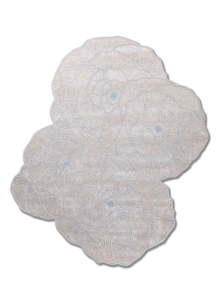 aurelia ivory wool and viscose hand tufted Rug - HeadShot
