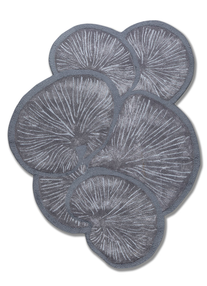 aurelia blue wool and viscose hand tufted Rug - HeadShot