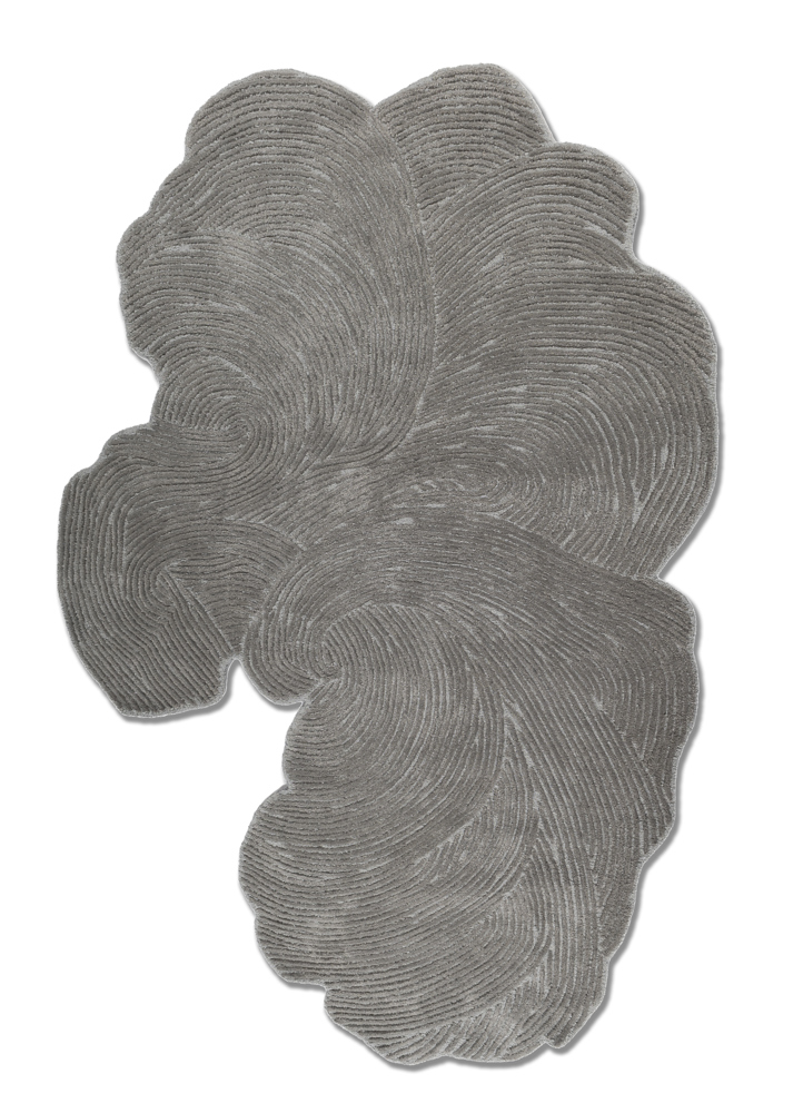 infini blue wool and viscose hand tufted Rug - HeadShot