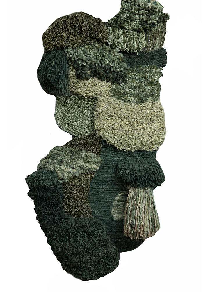 diwar green wool hand knotted WALL ART & TAPESTRY - HeadShot