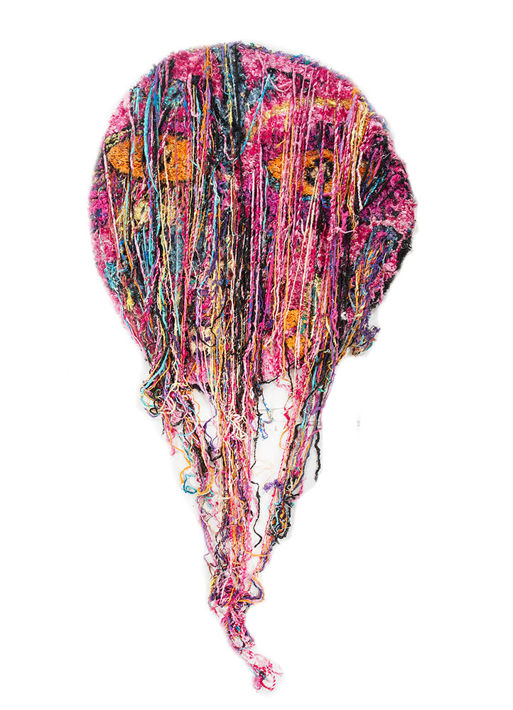 dreamers pink and purple viscose and polyester hand knotted WALL ART & TAPESTRY - HeadShot