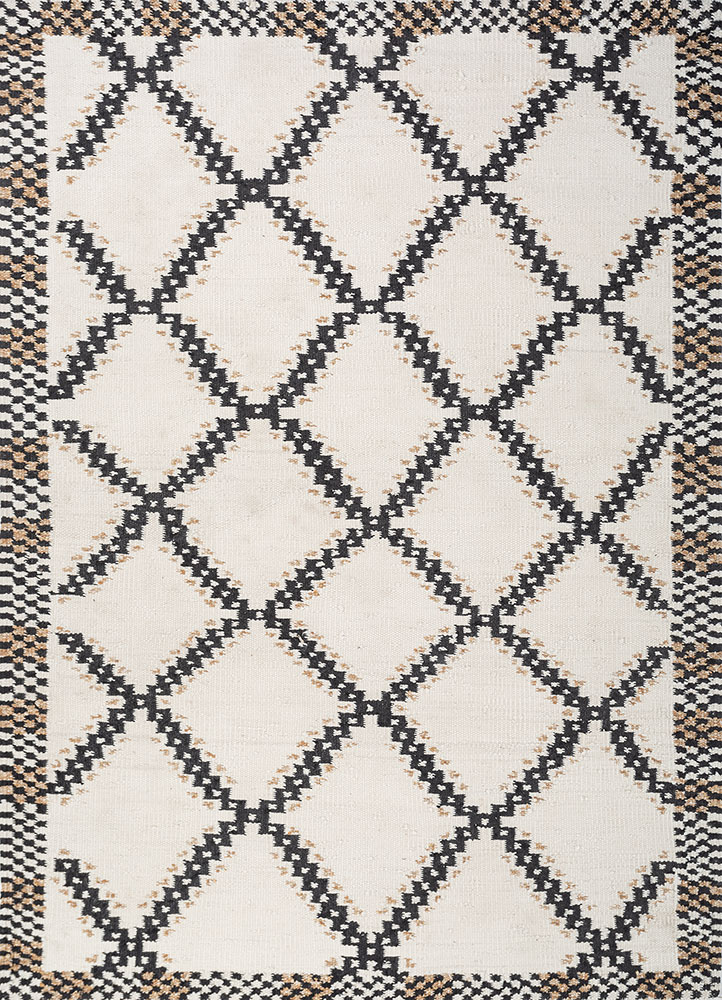 atelier ivory wool flat weaves Rug - HeadShot