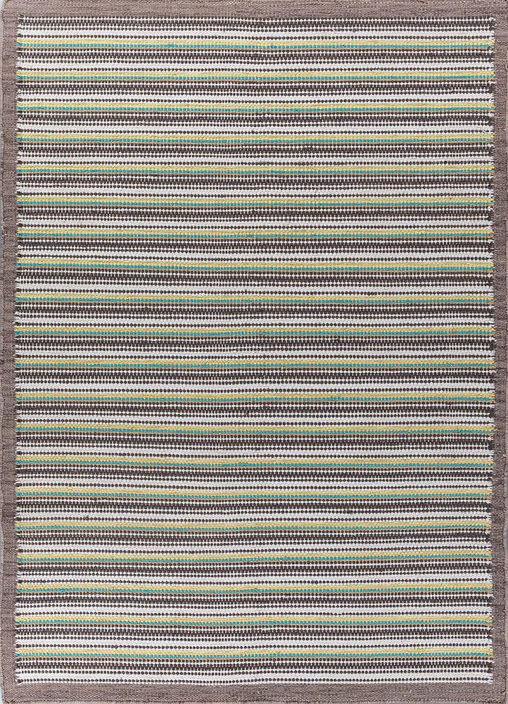 abrash grey and black polyester flat weaves Rug - HeadShot