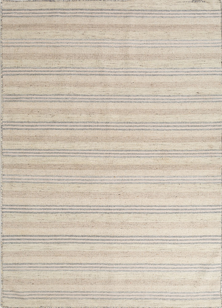 abrash blue wool flat weaves Rug - HeadShot