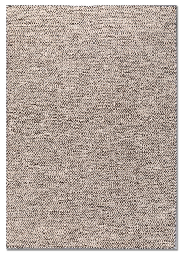 abrash beige and brown wool flat weaves Rug - HeadShot