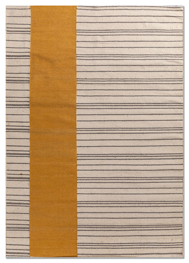 indusbar ivory wool flat weaves Rug - HeadShot