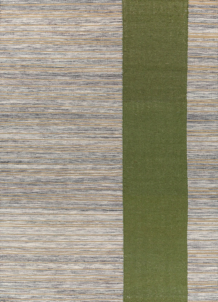 indusbar blue wool flat weaves Rug - HeadShot