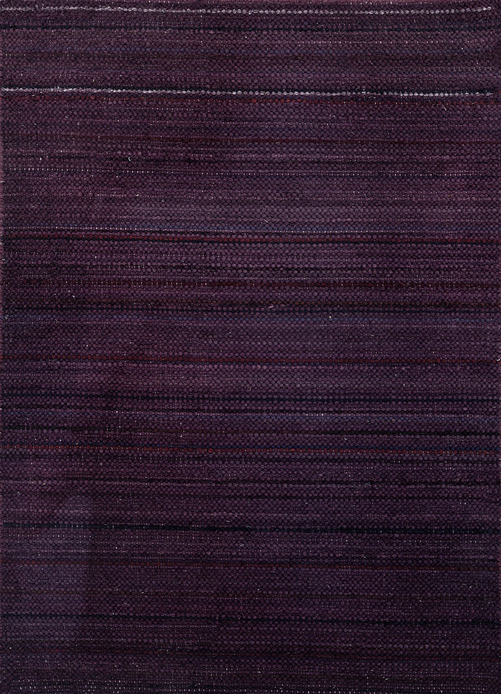 abrash pink and purple wool flat weaves Rug - HeadShot