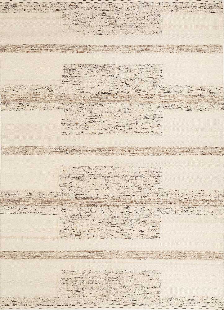 abrash ivory wool flat weaves Rug - HeadShot