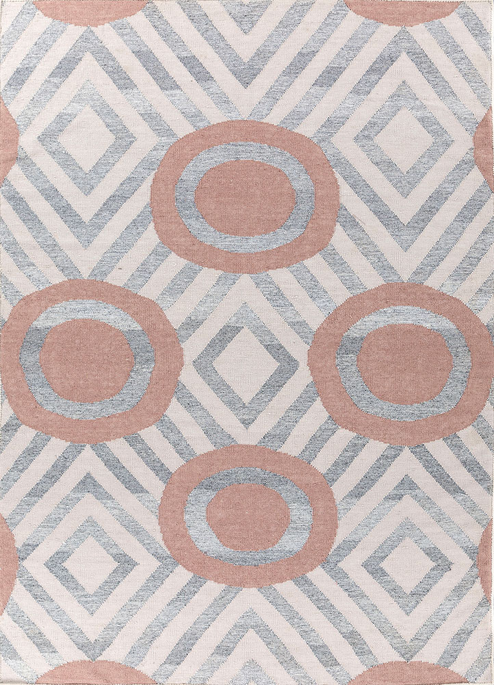 alhambra grey and black wool flat weaves Rug - HeadShot