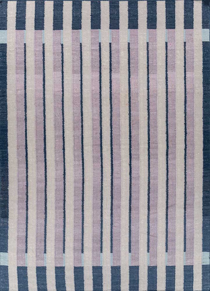 checkers grey and black wool flat weaves Rug - HeadShot