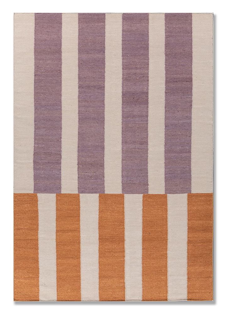 checkers ivory wool flat weaves Rug - HeadShot