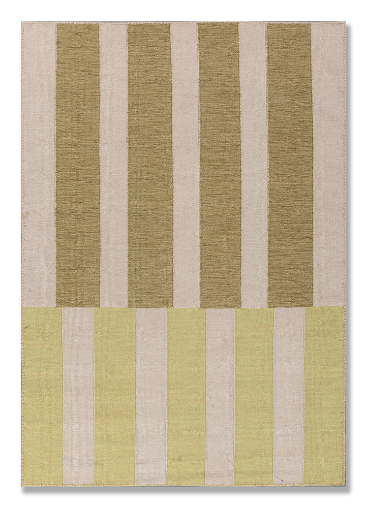 checkers ivory wool flat weaves Rug - HeadShot