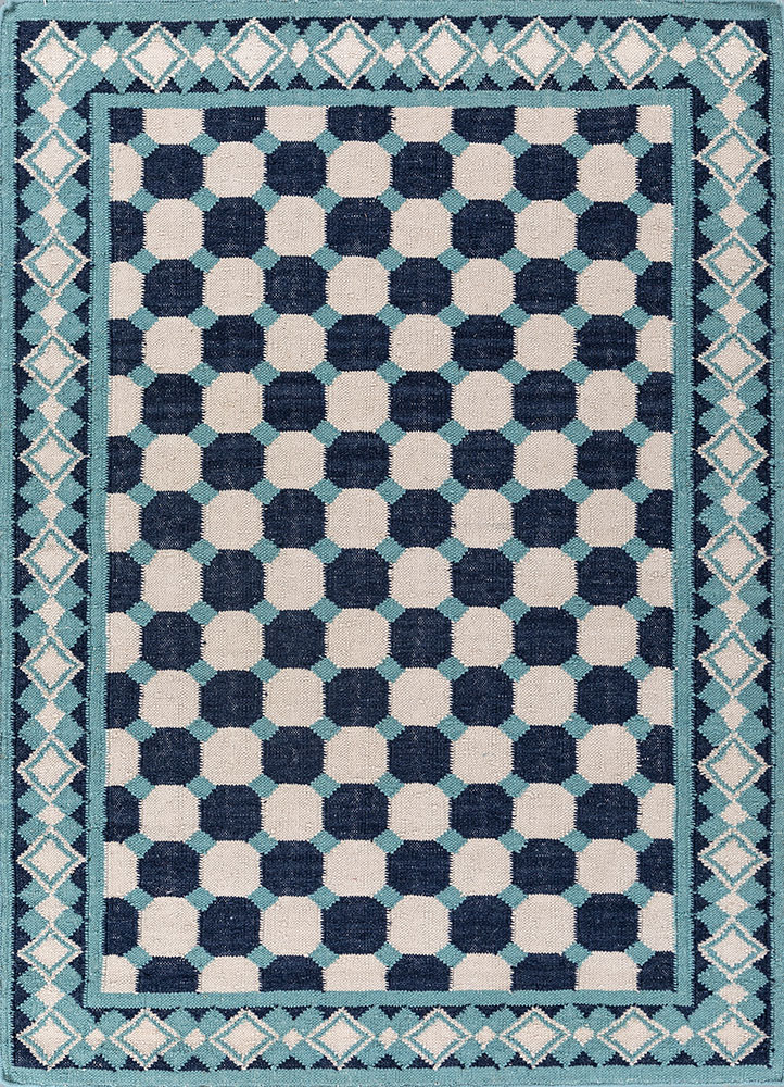 alhambra ivory wool flat weaves Rug - HeadShot