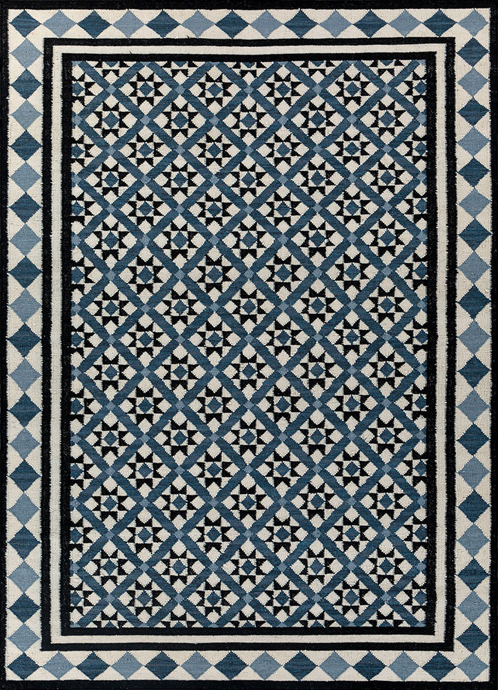 alhambra ivory wool flat weaves Rug - HeadShot