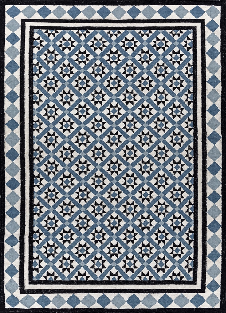 alhambra ivory wool flat weaves Rug - HeadShot