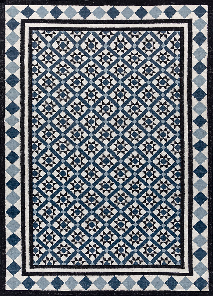 alhambra ivory wool flat weaves Rug - HeadShot