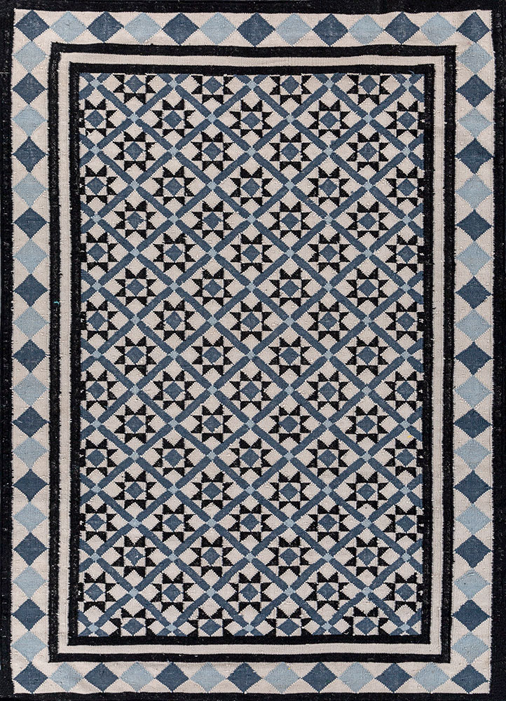 alhambra ivory wool flat weaves Rug - HeadShot
