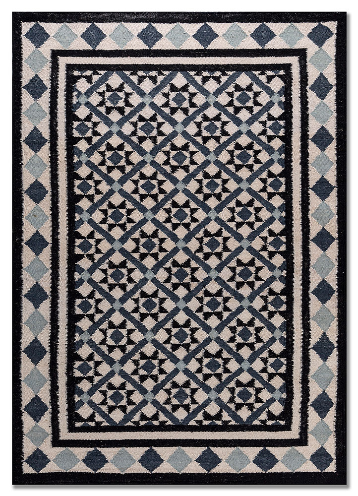 alhambra ivory wool flat weaves Rug - HeadShot