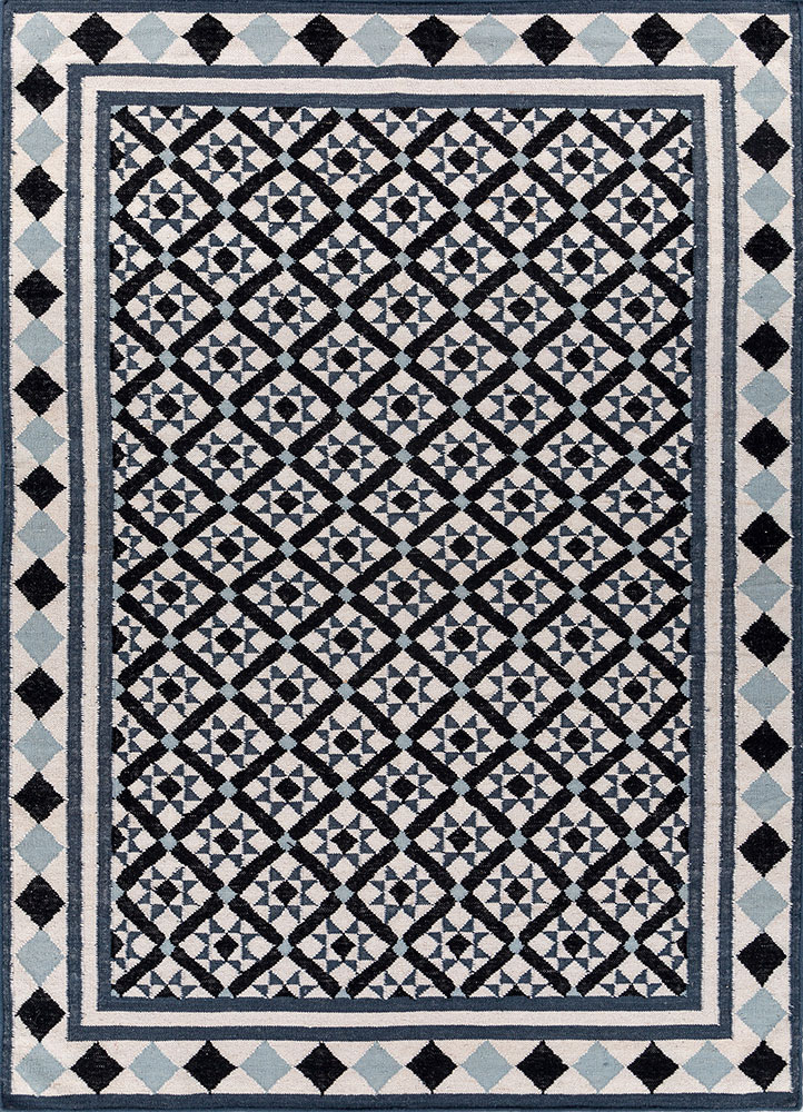 alhambra ivory wool flat weaves Rug - HeadShot