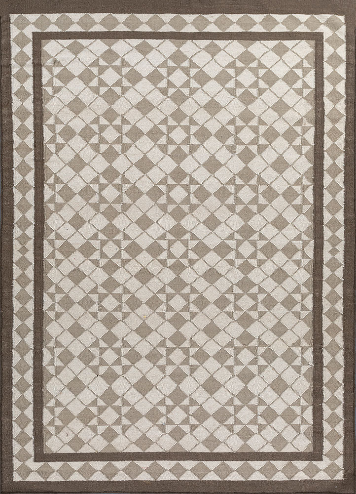 alhambra ivory wool flat weaves Rug - HeadShot