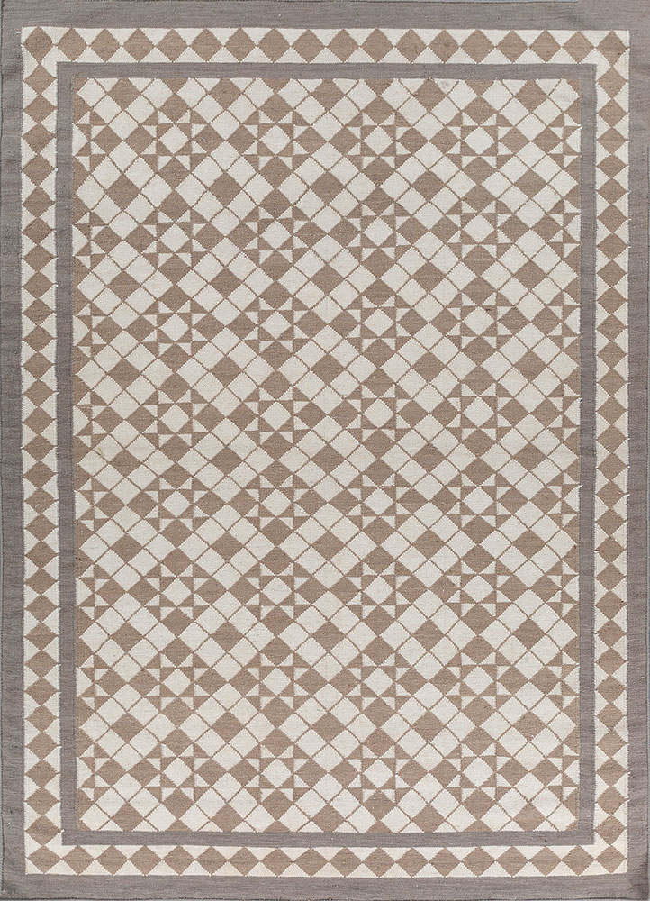 alhambra ivory wool flat weaves Rug - HeadShot