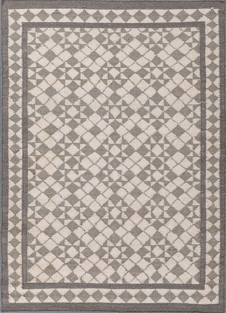 alhambra ivory wool flat weaves Rug - HeadShot