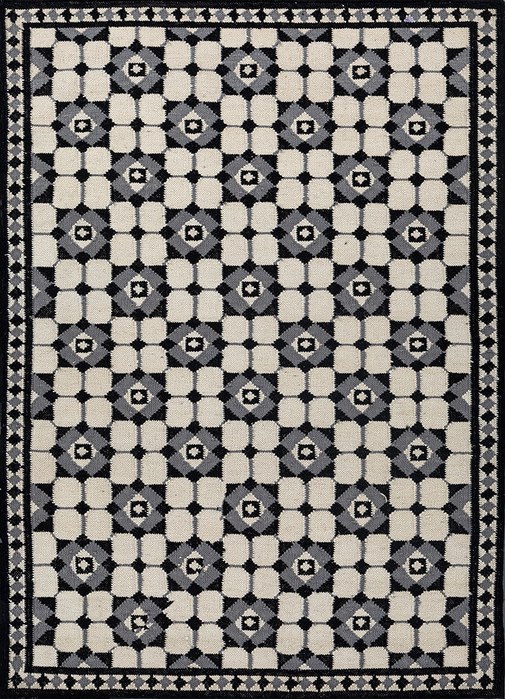 alhambra ivory wool flat weaves Rug - HeadShot