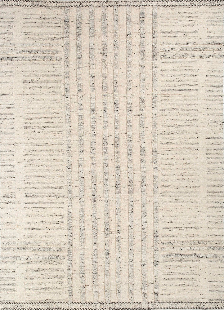 abrash ivory wool flat weaves Rug - HeadShot