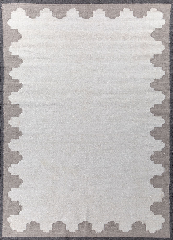 alhambra ivory wool flat weaves Rug - HeadShot