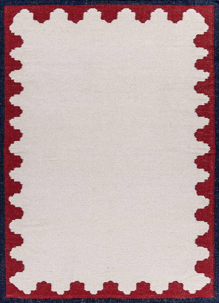 alhambra ivory wool flat weaves Rug - HeadShot