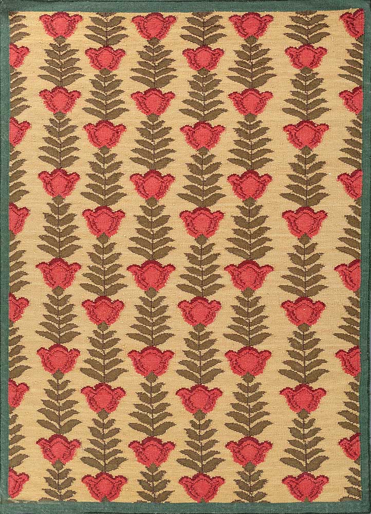 orenda gold wool flat weaves Rug - HeadShot