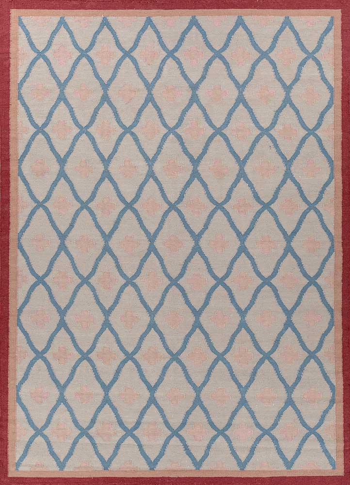 alhambra ivory wool flat weaves Rug - HeadShot