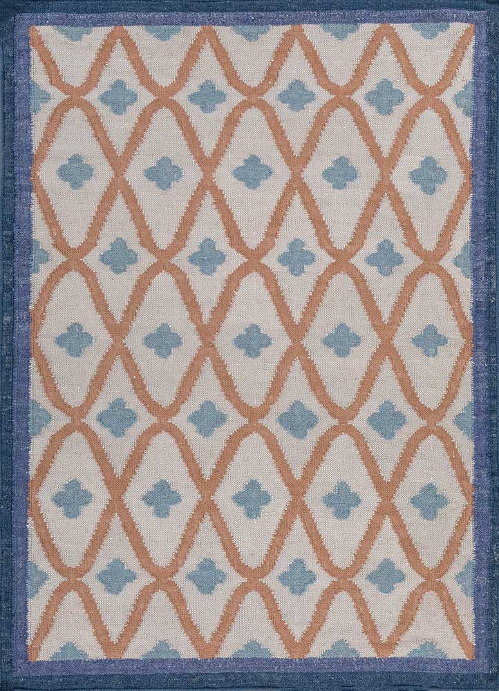 alhambra grey and black wool flat weaves Rug - HeadShot