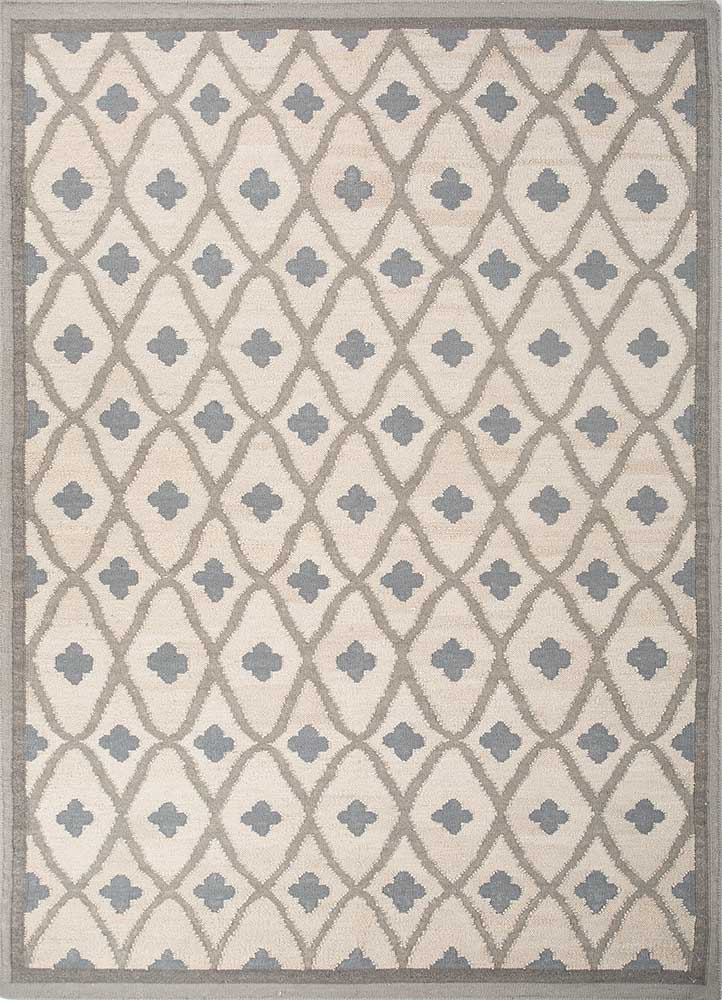alhambra grey and black wool flat weaves Rug - HeadShot