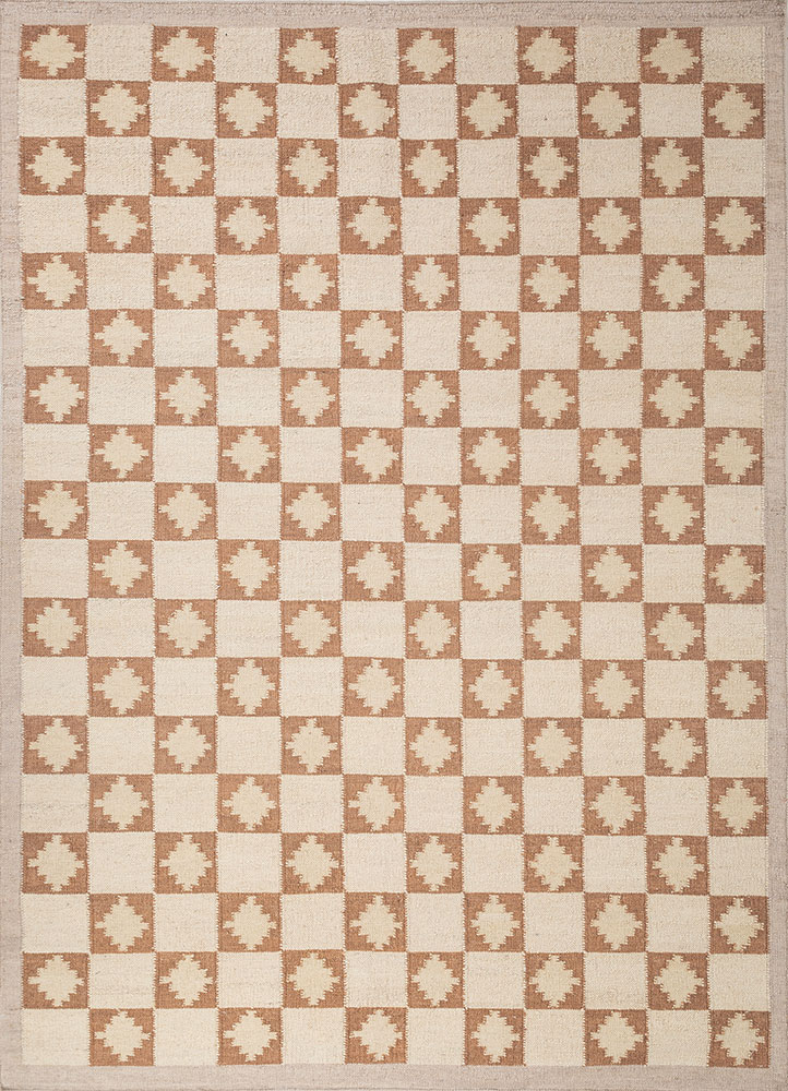 alhambra ivory wool flat weaves Rug - HeadShot
